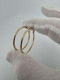 35mm x 2mm 18k Yellow Gold Hoops 2.84g