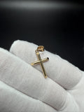 1.25" 14k Yellow Gold Round Cross 5.5mm Bail .84g