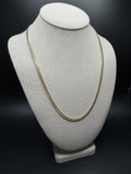 22" 14K Yellow Gold Cuban 4mm 27.38g