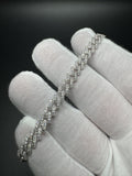 7.5" 3ctw Moissanite Silver Cuban 6mm 10.5g