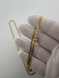24" 10K Yellow Gold Cuban 3mm 14.63g