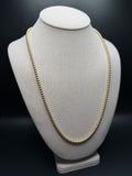 24" 14k Yellow Gold Monaco Bead Chain 4mm 20.04g