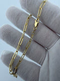 9.5" 14k Yellow Gold Paperclip 3.5mm 2.0g