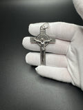 2.5" Silver Crucifix Square Cross Very High Detail 9.6g