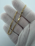 7" 14K Yellow Gold Rope 2.5mm 3.42g