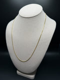 22" 14k Yellow Gold Cuban 2mm 7.46g