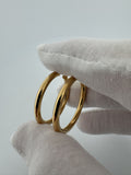 30mm x 3mm 18k Yellow Gold Hoops 2.55g