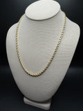 20" 14k Yellow Gold Rope 4mm 25.6g