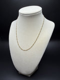 16" 14k Yellow Gold Figaro 2mm 2.94g