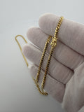 20" 10K Yellow Gold Cuban 3mm 12.2g
