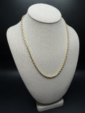 20" 14k Yellow Gold Rope 4mm 25.6g