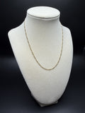 16" 14k Yellow Gold Figaro 2mm 2.94g