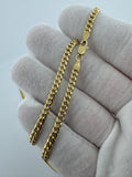 20" 14k Yellow Gold Cuban 3mm 7.7g