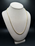 22" 14k Yellow Gold Byzantine 3mm 21.3g