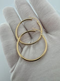 35mm x 2mm 18k Yellow Gold Hoops 2.84g