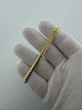 8" 10K Yellow Gold Cuban 5mm 14.3g