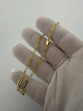 9.5" 14k Yellow Gold Paperclip 3.5mm 2.05g