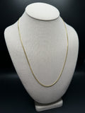 22" 14k Yellow Gold Cuban 2mm 7.46g