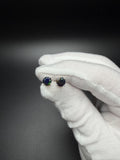 5mm Silver Black Opal Studs 1.4g