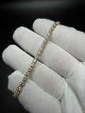 7" 14k Yellow Gold 3.2ctw E-F VS-VVS Lab Diamond Tennis Bracelet 4mm 5.6g