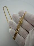 24" 10K Yellow Gold Cuban 3mm 14.63g