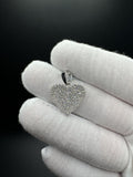 1" 2ctw Moissanite Heart Pendant 5.5mm Bail 2.3g