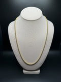 24" 14k Yellow Gold Monaco Bead Chain 4mm 20.04g
