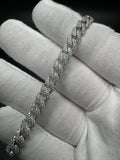 7.5" 5ctw Moissanite Silver Cuban 6mm 20.6g