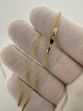 20" 14k Yellow Gold Franco 1mm 3.3g