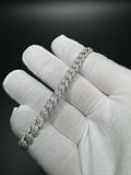 7.5" 5ctw Moissanite Silver Cuban 6mm 20.6g