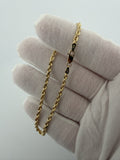 8" 10K Yellow Gold Rope 3mm 5.7g