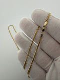 22" 14k Yellow Gold Cuban 2mm 7.46g
