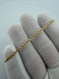 7" 14K Yellow Gold Rope 2.5mm 3.42g