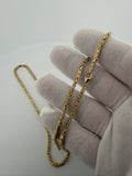 22" 14k Yellow Gold Byzantine 3mm 21.3g