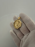 1.5" 14k Yellow Gold Lion 6mm Bail 5.0g