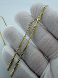 20" 14K Yellow Gold Cuban 1.75mm 4.9g