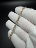 7" 14k Yellow Gold 3.2ctw E-F VS-VVS Lab Diamond Tennis Bracelet 4mm 5.6g