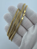 20" 14k Yellow Gold Cuban 3mm 7.7g