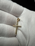 1.25" 14k Yellow Gold Round Cross 5.5mm Bail .84g