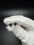 5mm Silver Black Opal Studs 1.4g