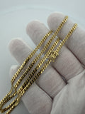 24" 10K Yellow Gold Cuban 3mm 14.63g