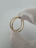 35mm x 2mm 18k Yellow Gold Hoops 2.84g