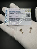 14k Yellow Gold 3ctw VS/Si Lab Diamond Studs EGL Certified 1.7g