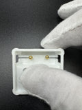 6mm 14k Yellow Gold Diamond Cut Ball Studs Screw Back Posts .4g