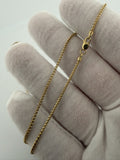 22" 14k Yellow Gold Franco 1.5mm 4.6g