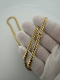 22" 14K Yellow Gold Cuban 5mm 42.6g