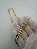 24" 14K Yellow Gold Cuban 5mm 45.8g