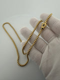 24" 14k Yellow Gold Monaco Bead Chain 4mm 20.04g