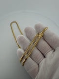 22" 14K Yellow Gold Cuban 4mm 27.38g