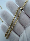 24" 10K Yellow Gold Rope 3mm 16.7g